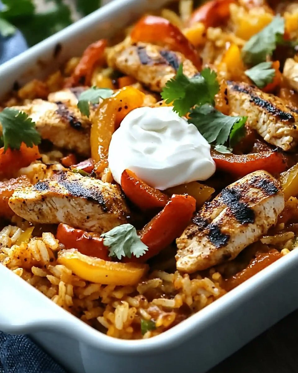 Baked Chicken Fajita & Rice Casserole 1