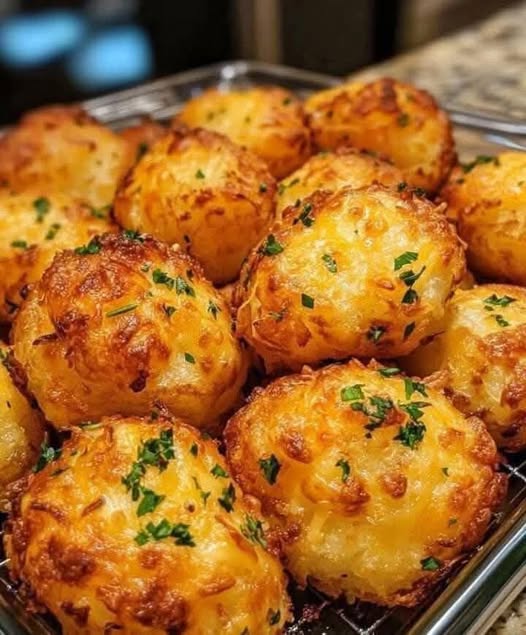 Crispy Potato & Cheese Bombs with Garlic Butter 1