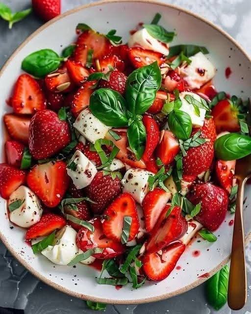 Balsamic Strawberry Caprese Salad Recipe 1