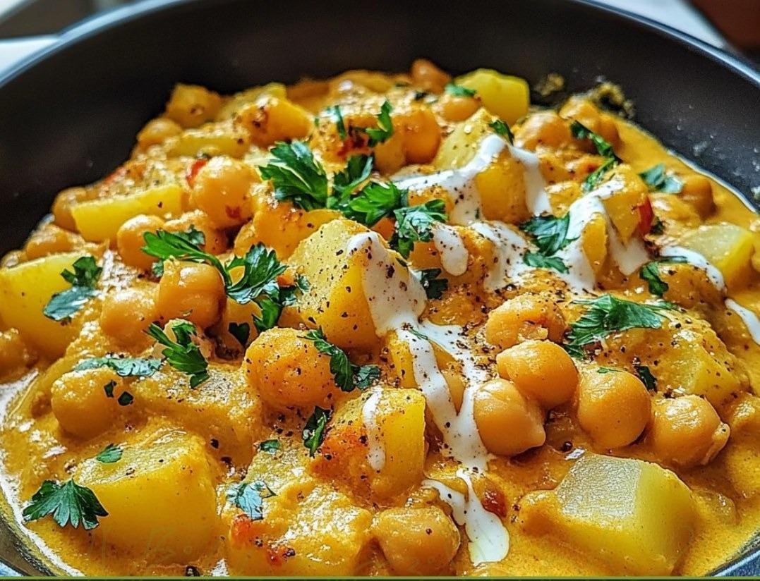 Creamy & Satisfying Chickpea & Potato Dish 1