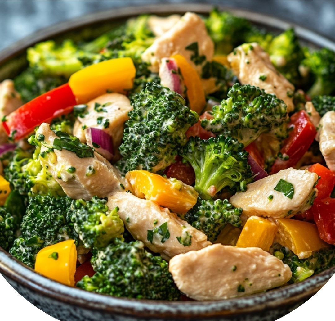 Creamy Broccoli and Chicken Salad recipe 1