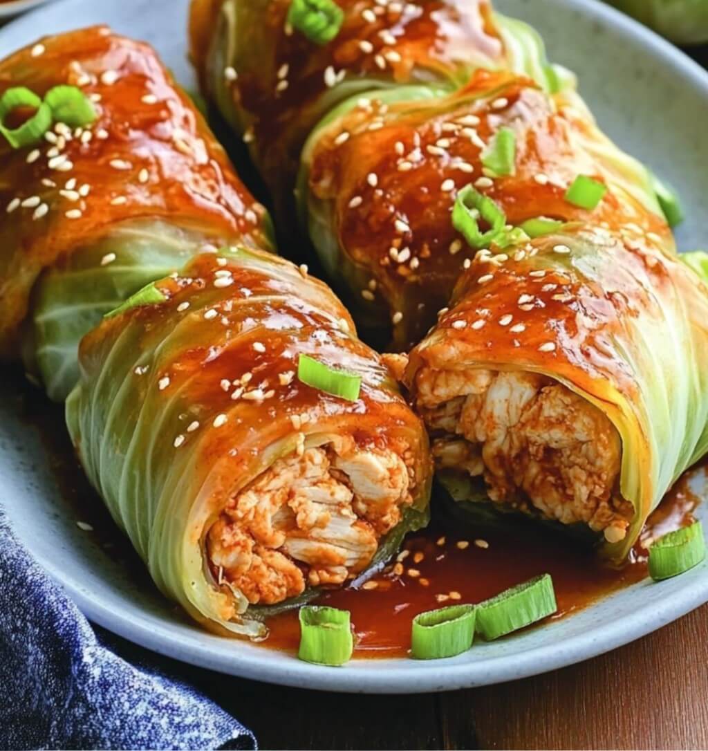 picy Asian Chicken Cabbage Rolls 1