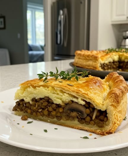 Savory Lentil and Mushroom Pot Pie 1