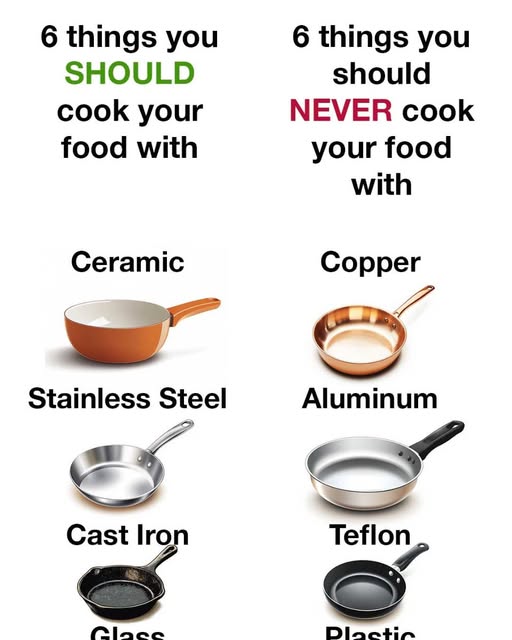 6 Things to Cook Your Food With & 6 Things to Never Cook Your Food With 1
