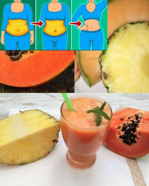 Pineapple & Papaya Juice for a Flat Stomach – Natural & Healthy Weight Loss Drink 1