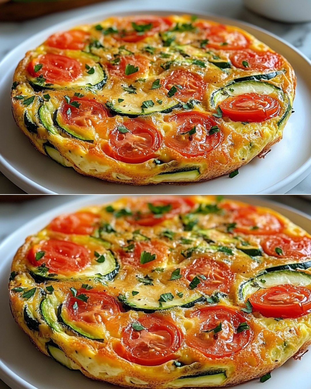 Mediterranean Zucchini and Tomato Frittata 1
