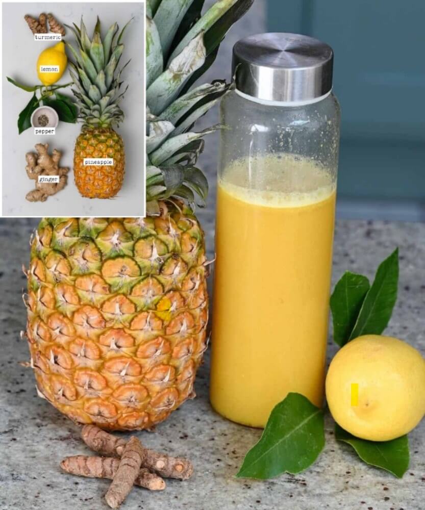 Powerful Immunity-Boosting Juice: Turmeric, Lemon, Pepper, Ginger, and Pineapple 1