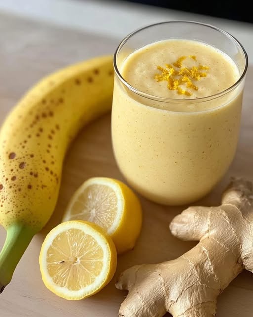 Banana Lemon Ginger Smoothie | Refreshing and Energizing Drink 1