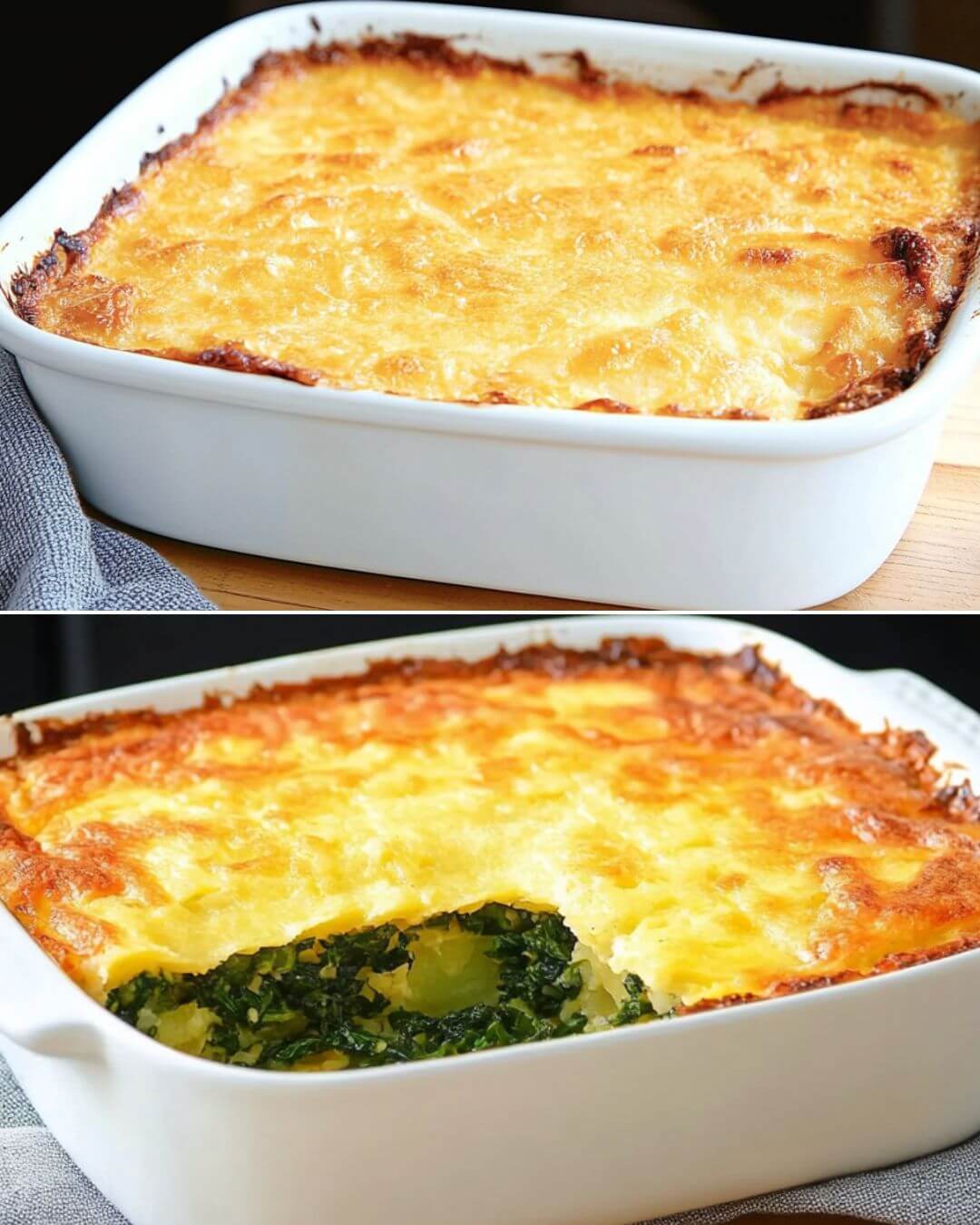 Cheesy Spinach & Potato Casserole 1