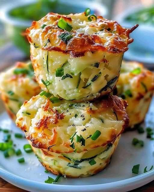 Crispy Parmesan Zucchini Potato Muffins 1