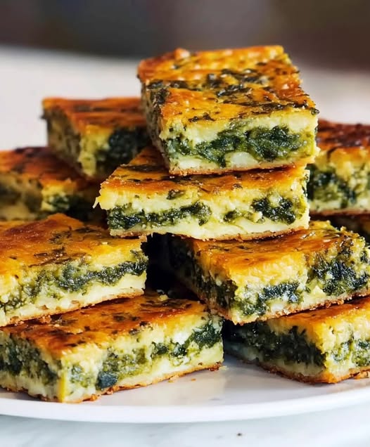 Spinach and Cheese Pie (Crustless Spanakopita) 1