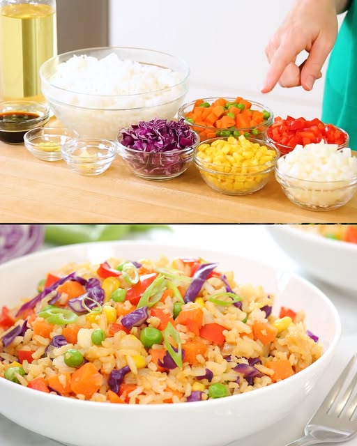 Rainbow Fried Rice 1
