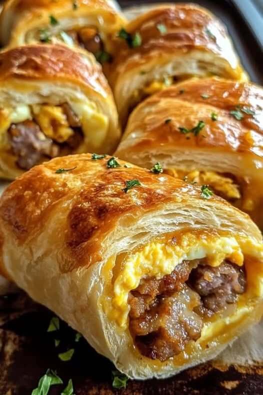 Sausage, Egg, and Cheese Breakfast Roll-Ups 1
