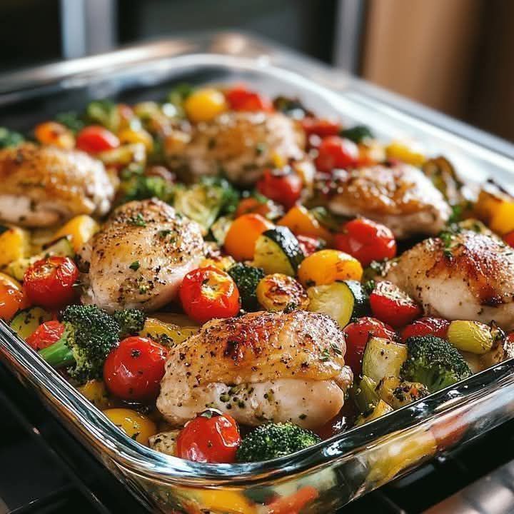 Garlic Herb Roasted Chicken Thighs with Vegetables 1
