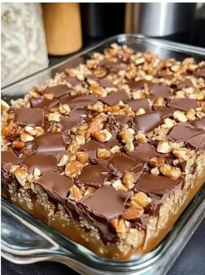 caramel chocolate Crunch Bars 1