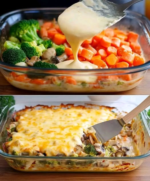 Mediterranean-Style Cheesy Vegetable Bake 1