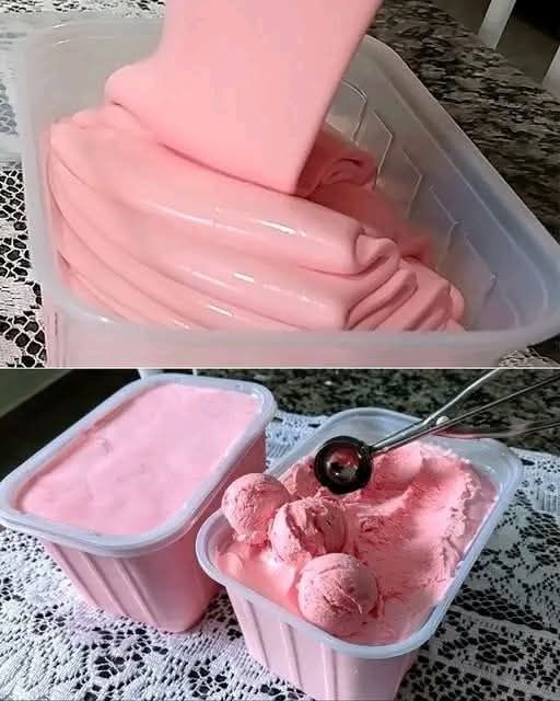 Glace aux Fraises Maison (Homemade Strawberry Ice Cream) 1