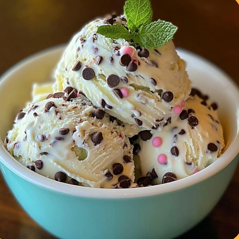Homemade Mint Chocolate Chip Ice Cream 1