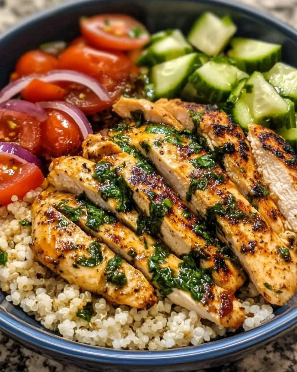 Mediterranean Grilled Chicken Quinoa Bowl 1