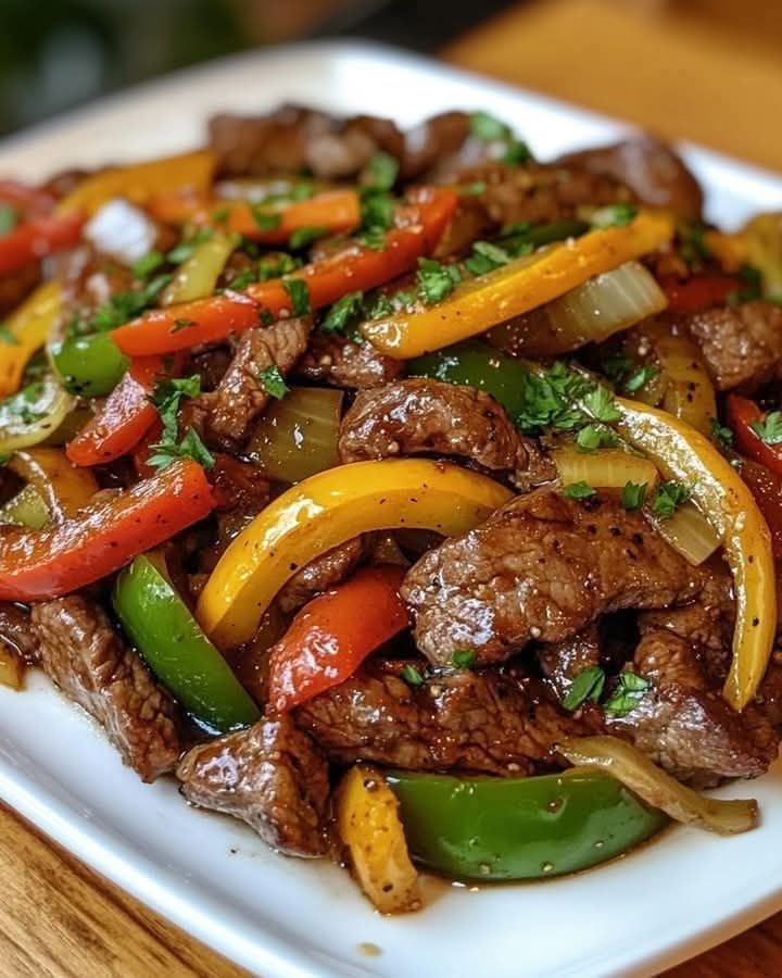 Air Fryer Beef Stew with Peppers 1