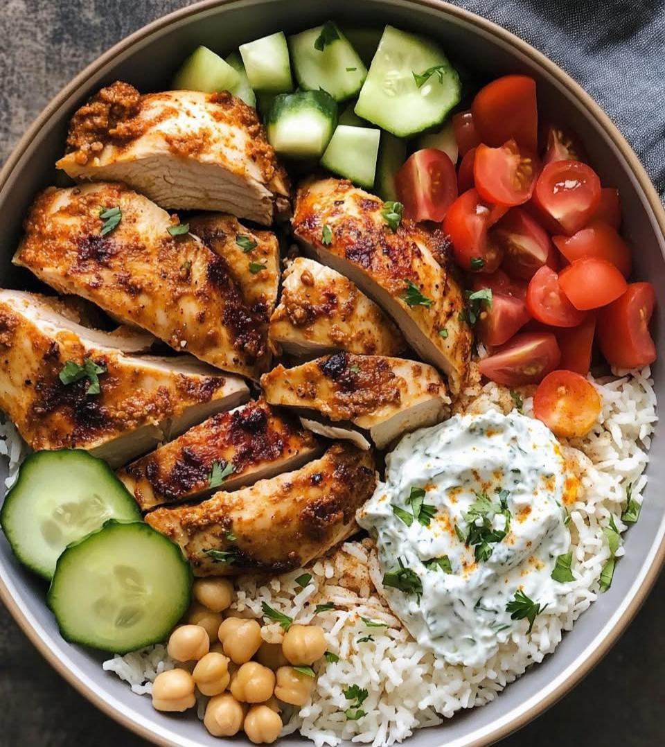 Mediterranean Chicken Rice Bowl 1