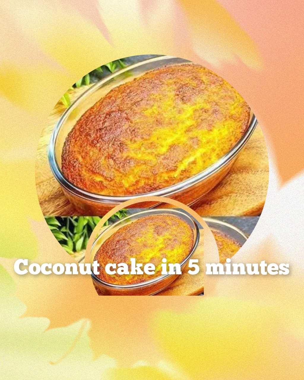 No flour no sugar Coconut cake in 5 minutes 1