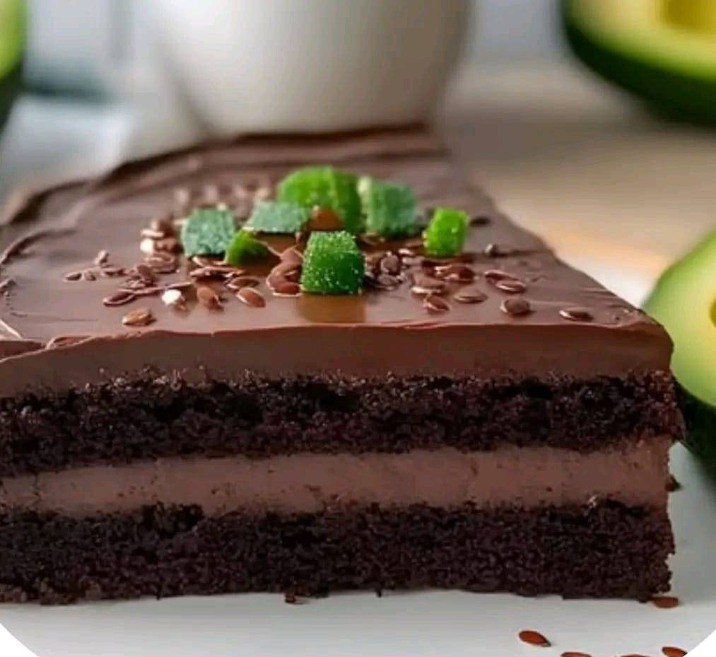 Flaxseed Chocolate Avocado Cake 1