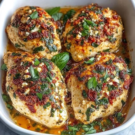 Sun-Dried Tomato and Feta Stuffed Chicken 1