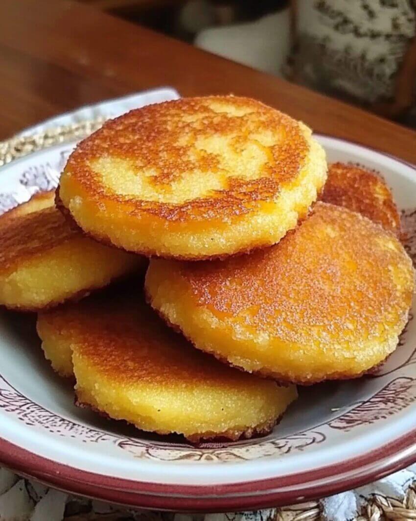 Air Fryer Cornmeal Patties (Golden Fried Corn Cakes) 1