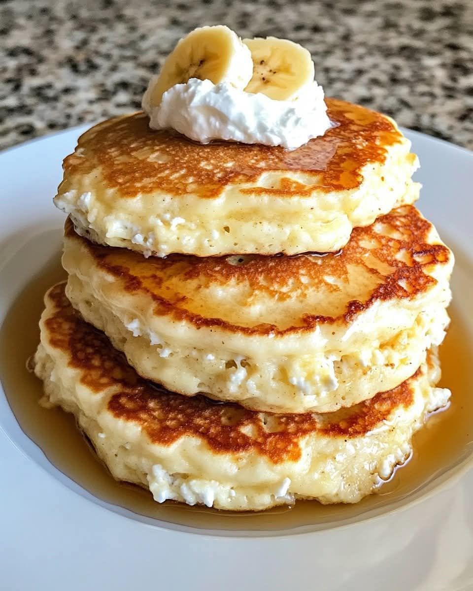 Fluffy Banana Cottage Cheese Pancakes 1