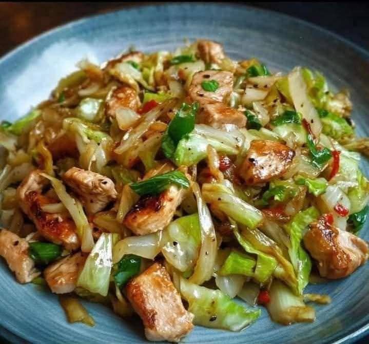 Chinese Chicken Cabbage Stir-Fry 1