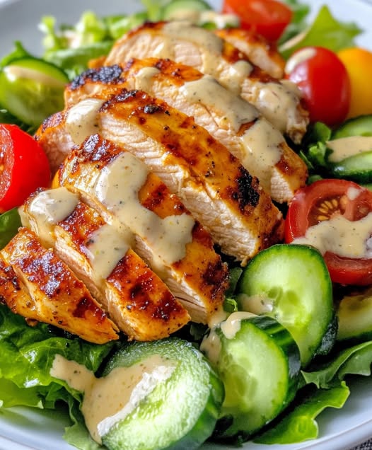 Grilled Chicken Salad with Creamy Dressing 1