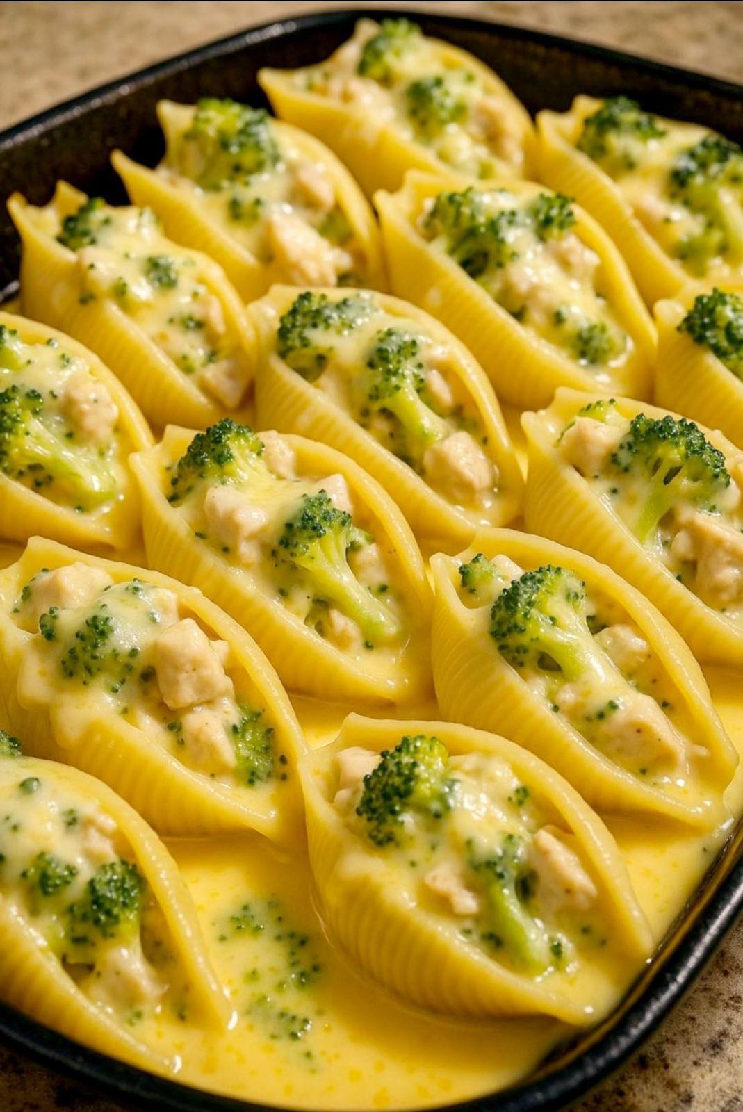 Cheesy Chicken & Broccoli Stuffed Shells 1