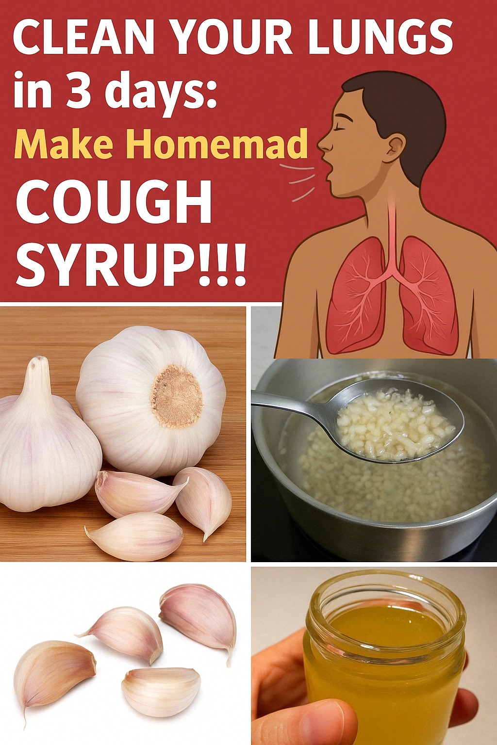 Garlic Cough Syrup at Home Natural Way to Help Your Lungs and Cough 1