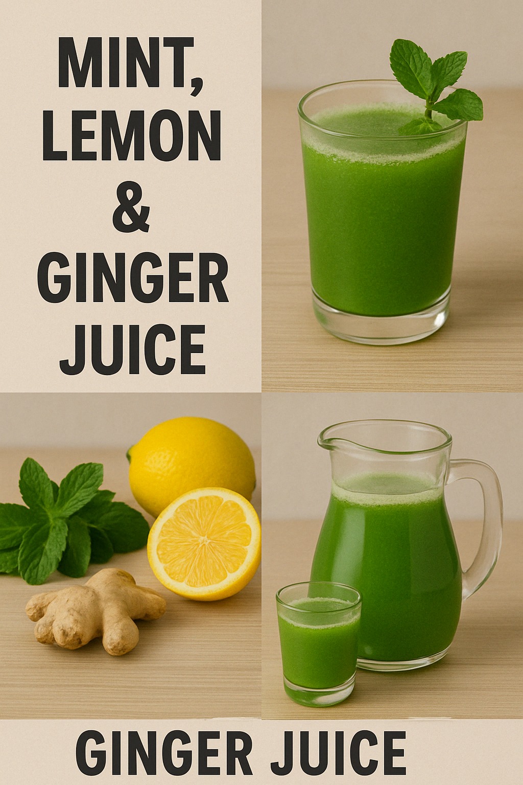 Mint, Lemon & Ginger Juice: A Refreshing and Detoxifying Drink 1