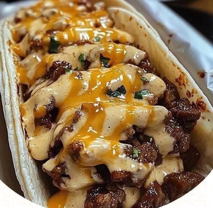 Garlic Butter Honey BBQ Beef Tacos 1