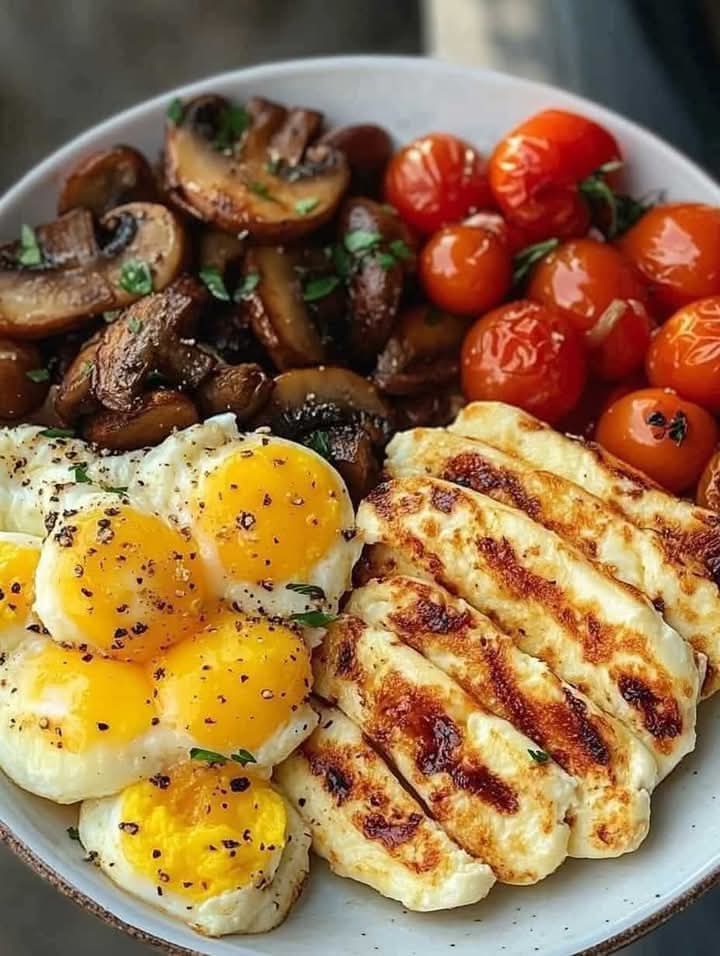 Grilled Halloumi Breakfast Bowl 1