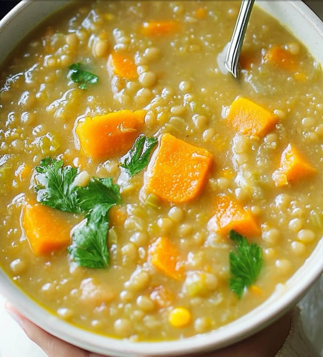 Slow Cooker Sweet Potato Split Pea Soup 1