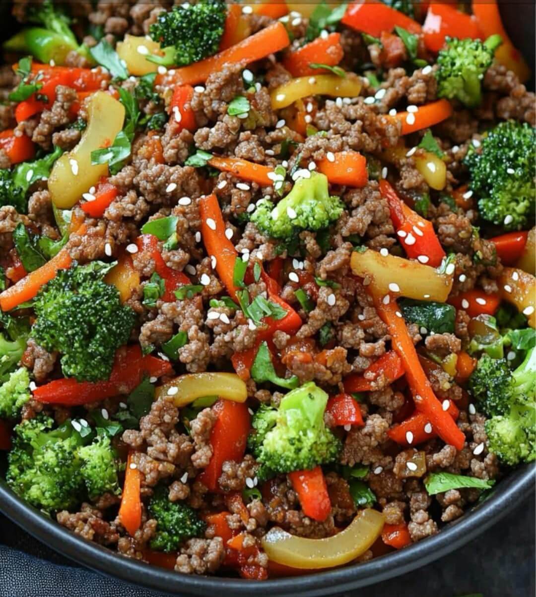 Korean Ground Beef Stir Fry 1
