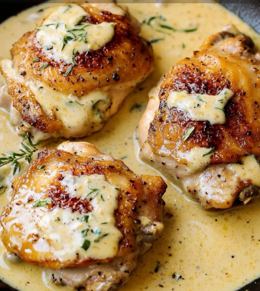Chicken Thighs with Creamy Mustard Sauce 1