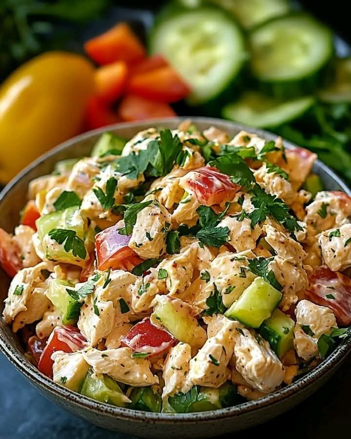 Creamy Chicken and Vegetable Salad  1