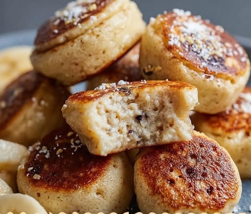 Cottage Cheese Banana Oat Protein Pancake Bites (Air Fryer) 1
