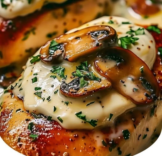 Cheesy Garlic Butter Mushroom Stuffed Chicken 1