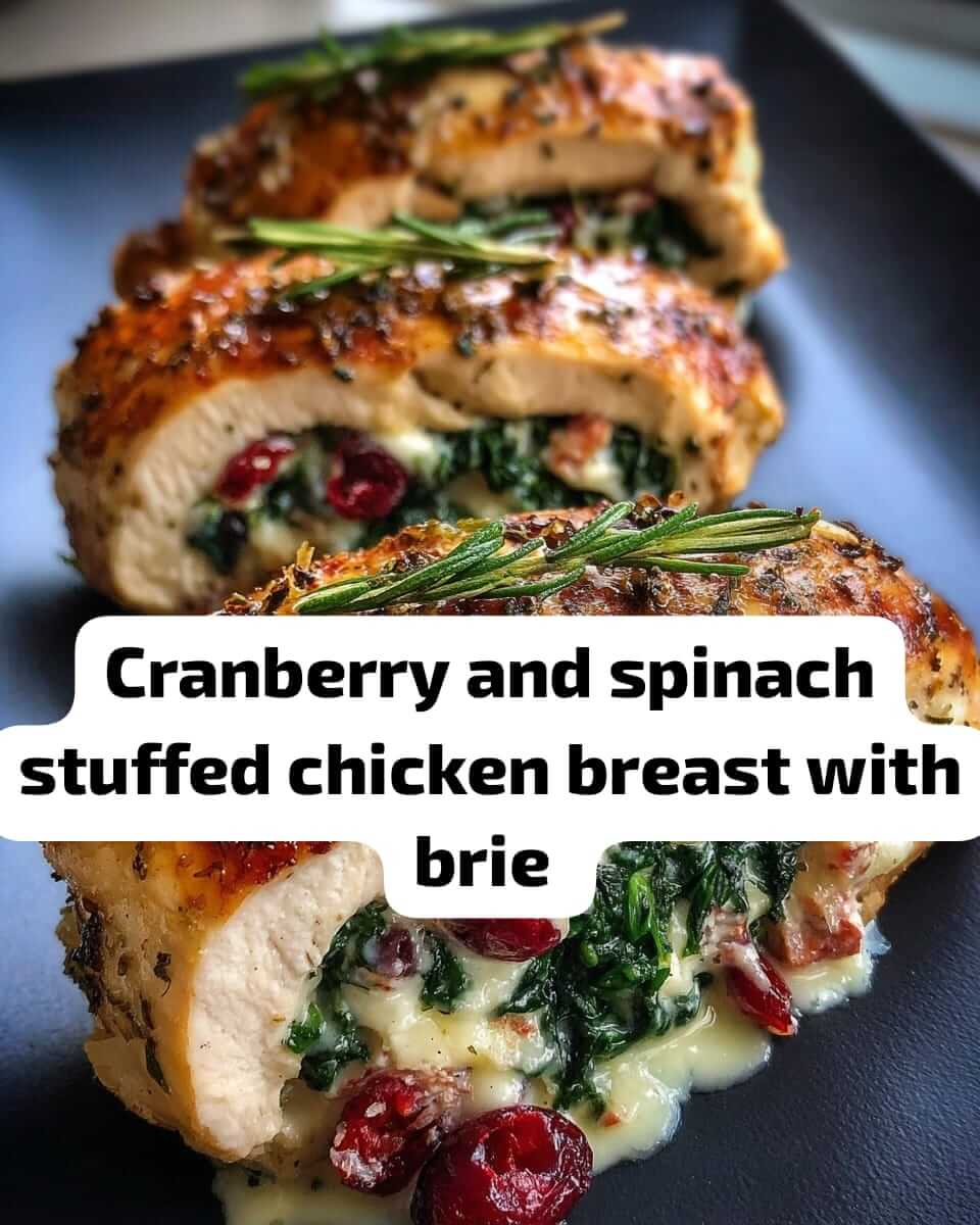 Cranberry & Spinach Stuffed Chicken Breasts with Brie 1