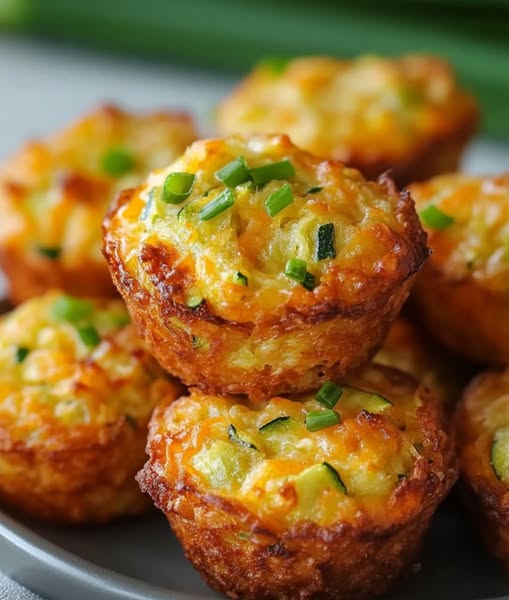 Mediterranean Zucchini Cheddar Muffins Recipe 1
