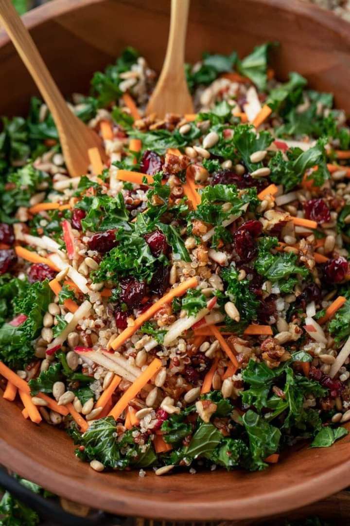 Kale Apple Cranberry Quinoa Salad 1