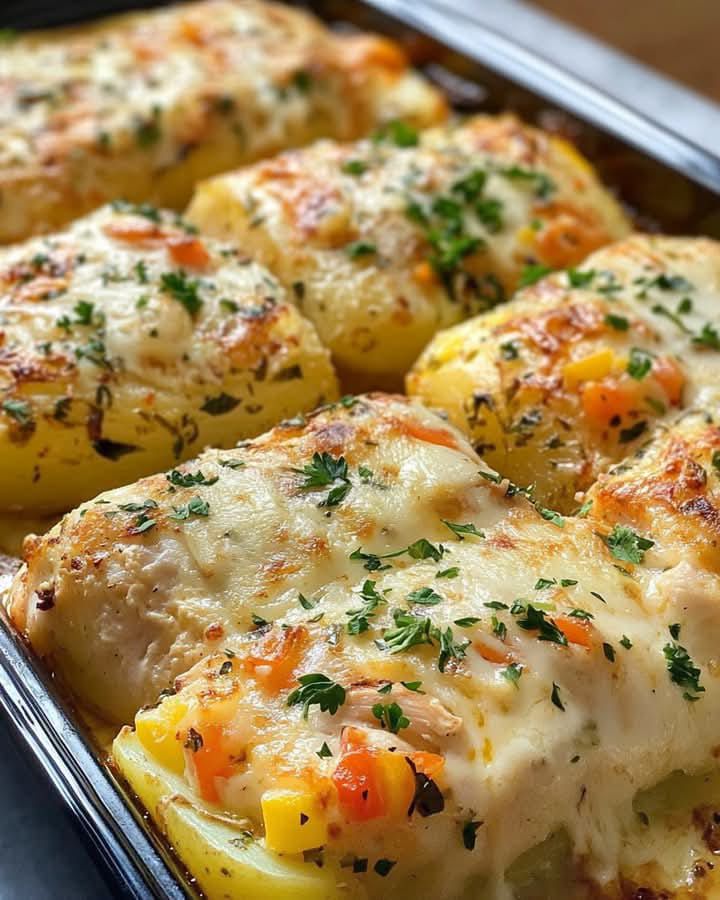 Potato and Chicken Cheese Bake 1