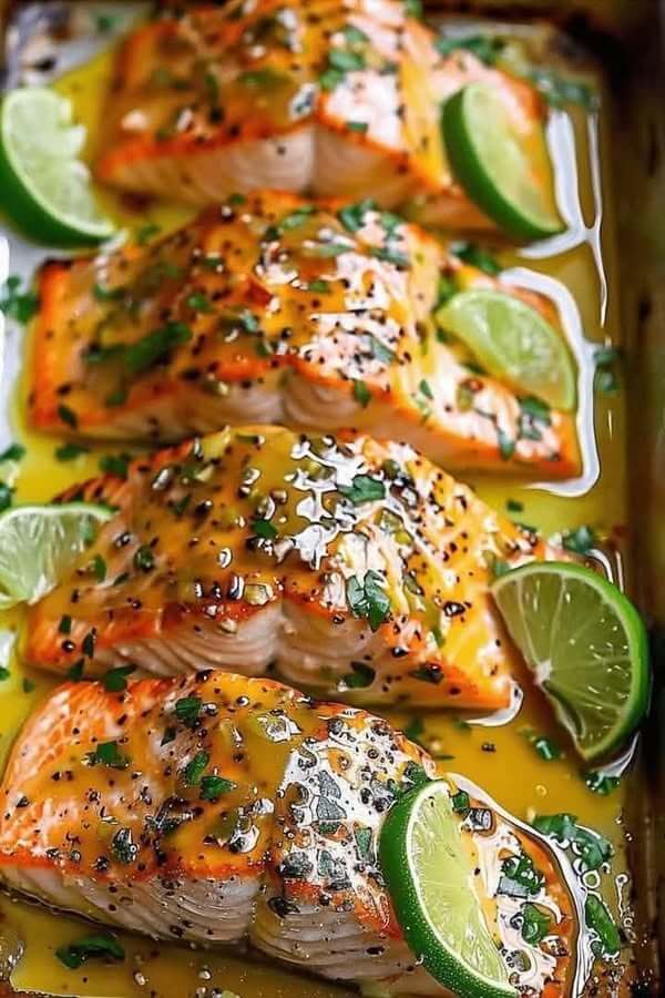 Honey Lime Garlic Butter Salmon 1