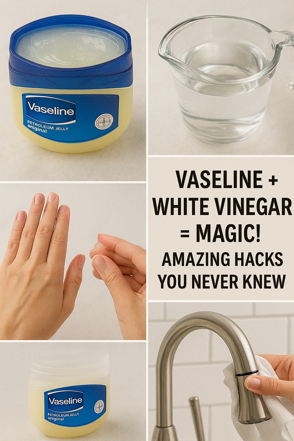 Vaseline + White Vinegar = Magic! Amazing Hacks You Never Knew 1
