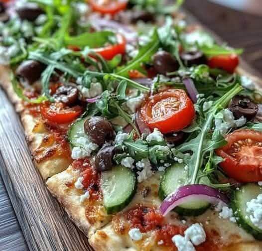 Flatbread Pizza with Tzatziki Drizzle 1